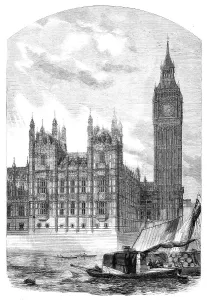 Victorian Gothic Architecture Drucke: The Clock-Tower and Speaker's Residence