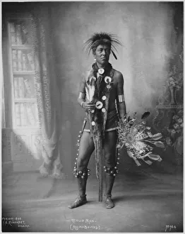 Platinum Print Photography Techniques Drucke: Cloud Man (Assinaboines), 1898. Creator: Frank A. Rinehart (American, 1861-1928)