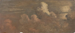 Romantic Era Landscape Drucke: Cloud Study, 1837. Creator: Knud Baade