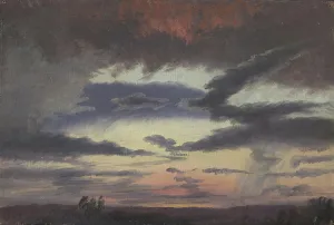 Romantic Era Oil Paintings Drucke: Cloud Study, 1838. Creator: Knud Baade