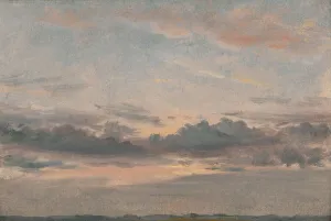 Sunset Oil Painting Drucke: A Cloud Study, Sunset, ca. 1821. Creator: John Constable
