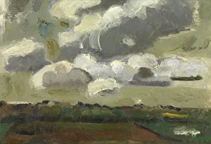Belgian Landscape Painting Drucke: Clouds, 1933. Creator: Gustave De Smet