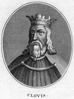 Medieval European Monarchs Drucke: Clovis, King of the Franks