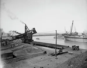 Kohleablagerungsmaschine aus Ashtabula (Ohio), um 1900; Urheber unbekannt