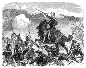 British Army Regiment Drucke: Codringtons brigade at the Battle of the Alma, Crimean War, 1850s, (1888)