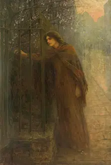 Victorian Era Oil Painting Drucke: Cold Spring - The Alien, 1906. Creator: Louisa Starr