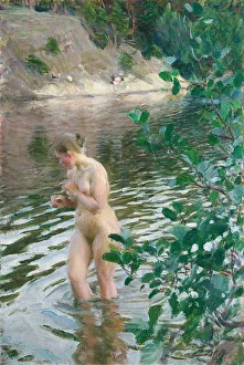 Oil On Canvas Impressionism Drucke: The cold stream