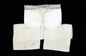 White Lace Dress Drucke: Collar. Creator: Unknown