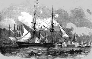 British Coal Industry History Drucke: A Collier on the Thames, 1854. Creator: Unknown