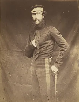Crimean War Photography Drucke: Colonel Harding, Commandant at Balaklava, 1855. Creator: Roger Fenton