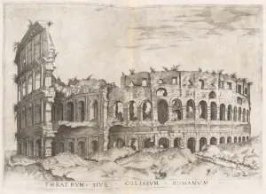 Flavian Amphitheatre Rome Drucke: Colosseum. Creator: Unknown