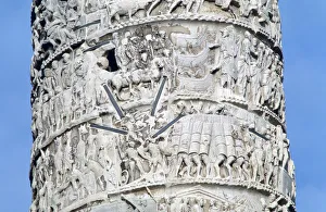 Marcus Aurelius Column Drucke: Column of Marcus Aurelius, (detail), Piazza Colonna, Rome