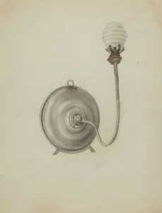 Kombinationswand und stehende Lampe, um 1938 von Jacob Lipkin geschaffen
