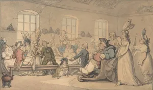 Die Genüsse von Bad und öffentlichen Frühstück, 1780-1827. Ersteller: Thomas Rowlandson