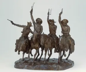 American Western Art Gallery Drucke: Coming Through the Rye (Over the Range), Modeled 1902, cast in bronze 1902 / 6
