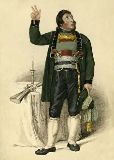 Full Length Male Portraits Drucke: Commandant Schoenecher, 1809. Creator: Thomas Uwins