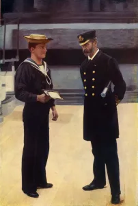Kommandant und Ableseemann, R. N. 1901. Künstler: Gregory and Co