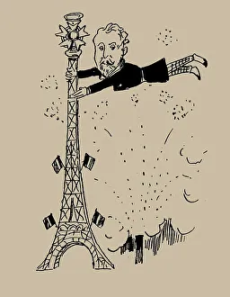 French Heritage Images Online Drucke: Comment on regarde la tour Eiffel, 06-1889, 1889. Creator: Anonymous