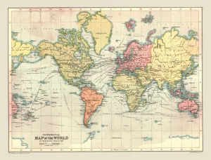 Edinburgh Geographical Institute Maps Drucke: Commercial Map of the World, 1902. Creator: Unknown