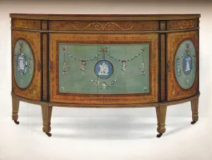 The Connoisseur Magazine Collection Drucke: Commode of Lunette Form, c1775