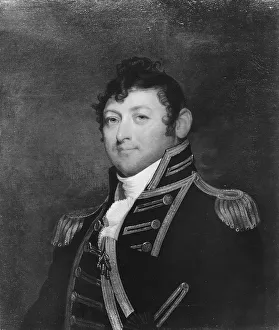Drucke von Kommodore Isaac Hull, 1813/14. Früher zugeschrieben an Gilbert Stuart Gilbert Stuart Drucke: Kapitän der Marine Isaac Hull, 1813/14. Ersteller: Gilbert Stuart