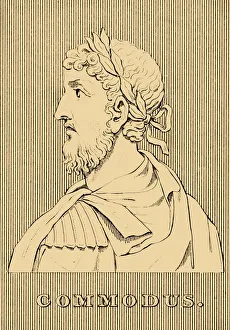 Roman Empire Historical Figures Drucke: Commodus, (161-192 AD), 1830. Creator: Unknown