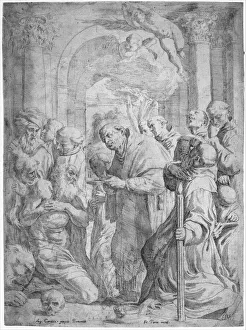 Die letzte Kommunion des heiligen Jeronimus, 1584 - 1650. Schöpfer: François Perrier