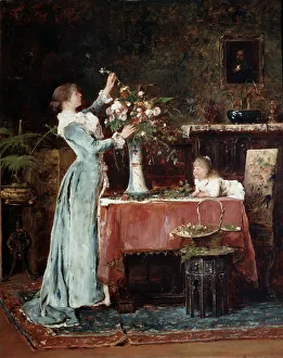 Expressionist Landscape Art Drucke: Composing a Bouquet, 1880s