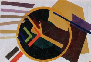 Nonrepresentational Oil On Canvas Drucke: Composition, 1910s. Artist: Rozanova, Olga Vladimirovna (1886-1918)