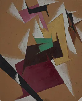 Modern Fine Art Images Drucke: Composition, 1921. Creator: Popova, Lyubov Sergeyevna (1889-1924)