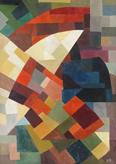 Gouache On Paper Paintings Drucke: Composition, 1930. Creator: Freundlich, Otto (1878-1943)