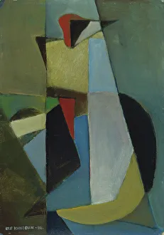 Abstract Geometric Shapes Drucke: Composition, 1946. Creator: Ole Kandelin