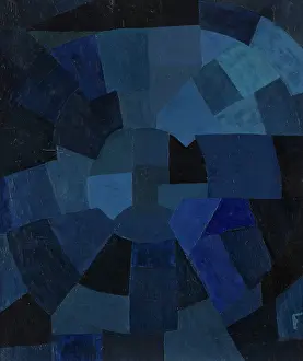 Private Art Collection Images Drucke: Composition in Blue, 1931. Creator: Freundlich, Otto (1878-1943)