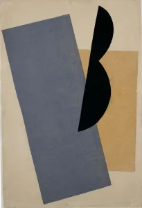 Lyubov Popova Art Drucke: Composition (Blue-Yellow-Black). Artist: Popova, Lyubov Sergeyevna (1889-1924)