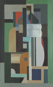 Oil On Canvas Cubism Drucke: Composition, c1925. Creator: Ragnhild Kaarbo