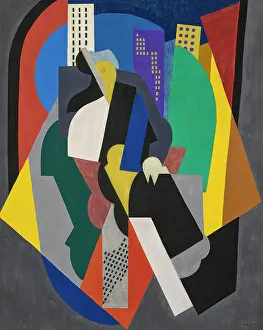 Cubist Art Drucke: Composition, evocation figuree ou Sur l'avenue
