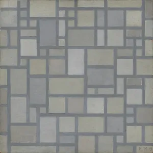 Holland Fine Art Images Drucke: Composition: Light Colour Planes with Grey Lines (Composition with Grid 7)