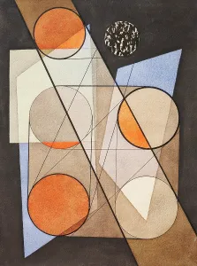 Hungarian Fine Art Images Drucke: Composition with symmetrical circles, 1932. Creator: Moholy-Nagy, Laszlo (1895-1946)