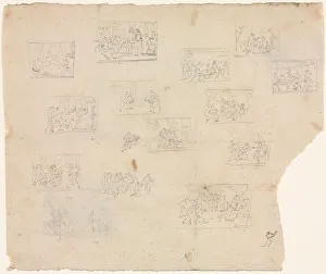 Kompositionsskizzen nach Rafael und anderen Künstlern um 1800. Schöpfer unbekannt