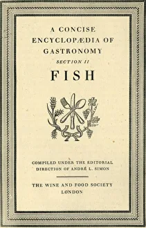 Eine kurze Enzyklopädie der Gastronomie, Abschnitt II, Fisch, 1940, (1946). Ersteller: Unbekannt.