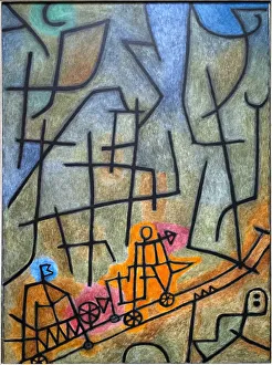 Paul Klee Abstract Art Drucke: Conquest of the Mountain