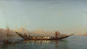 Bosphorus Strait Landscape Drucke: Constantinople, le caïque de la sultane