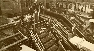 Transportation In The Thirties Drucke: Constructing Escalators at the Bank Station, London, c1930. Creator: Unknown