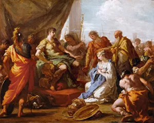 Venetian School Oil On Canvas Drucke: The Continence of Scipio