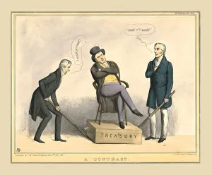 British Statesman Portraits Drucke: A Contrast, c1838. Creator: Unknown