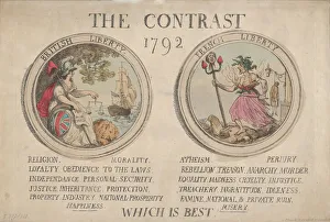 Drucke von Der Kontrast, Dezember 1792 R Drucke: Der Kontrast, Dezember 1792. Dezember 1792. Erfinder: Thomas Rowlandson