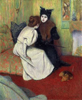 Young Woman In Hat Drucke: The Conversation, 1895