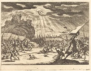 Baroque Religious Artwork Drucke: Conversion of Paul, 1635. Creator: Jacques Callot