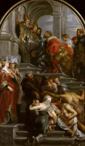 Fine Art Oil On Wood Drucke: The Conversion of Saint Bavo, 1623-1624. Creator: Rubens, Pieter Paul (1577-1640)