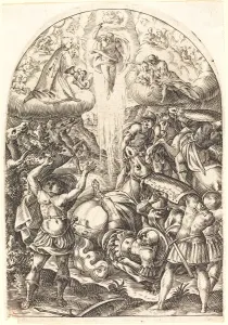 Saint Paul Conversion Drucke: The Conversion of Saint Paul, 1608 / 1611. Creator: Jacques Callot